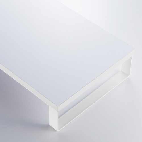 モニター台 （ACコンセント付き・幅100cm・奥行き24cm・木製・モニター下収納・机上台・ホワイト） MR-LC213W