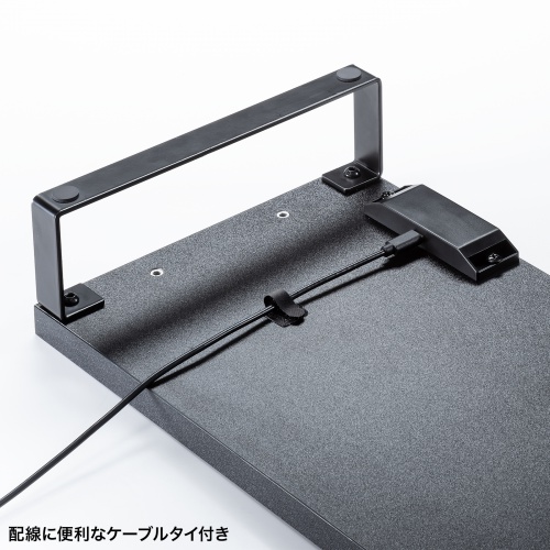 モニター台（机上台・幅60cm・USBハブ・4ポート・コンパクト・木製天板・ケーブル長め1.5m・ブラック）