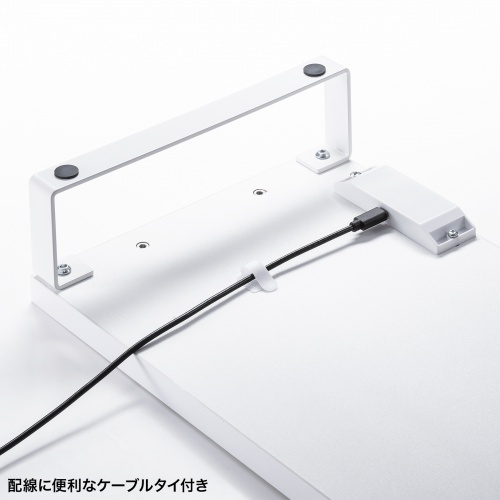モニター台（机上台・幅60cm・USBハブ・4ポート・コンパクト・木製天板・ケーブル長め1.5m・ホワイト）