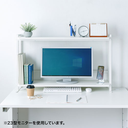 クランプ式机上ラック2段タイプ MR-LC307W