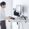 モニター台（机上台・幅100cm・クランプ式・木製・ブラック）