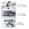 モニター台（机上台・幅100cm・クランプ式・木製・ブラック）