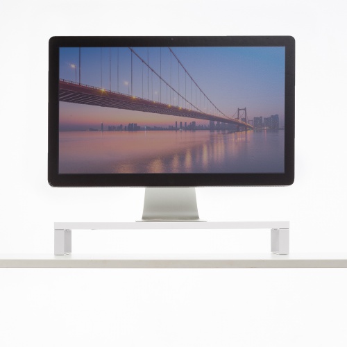 モニター台（幅60cm・奥行24cm・木製天板使用・シンプル・机上ラック・机上台・ホワイト） MR-LC312W サンワサプライ