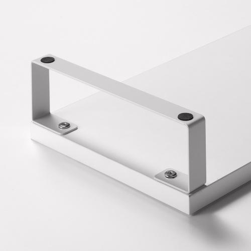 モニター台（幅100cm・奥行24cm・木製天板使用・シンプル・スリムタイプ・机上ラック・机上台・ホワイト） MR-LC314W