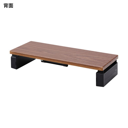 モニター台（机上台・卓上・木目・3段階高さ調整・幅54cm・奥行20.4cm・シンプル・キーボード収納・スリム）MR-LC802　 サンワサプライ