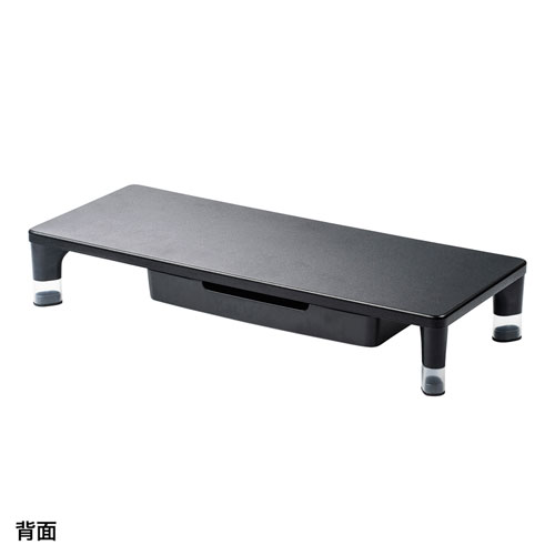 モニター台（机上ラック・卓上・引き出し・幅59cm・木製天板・USB・高さ調整・黒・キーボード収納 ・おしゃれ） サンワサプライ MR-LC805BK