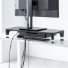 モニター台（机上台・幅59cm・引き出し・USBハブ・USB A×4・高さ2段階調整・モニター下収納・A4収納対応・ブラック）