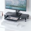 モニター台（机上台・幅59cm・引き出し・USBハブ・USB A×4・高さ2段階調整・モニター下収納・A4収納対応・ブラック）