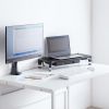 モニター台（机上台・幅59cm・引き出し・USBハブ・USB A×4・高さ2段階調整・モニター下収納・A4収納対応・ブラック）