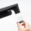 モニター台（机上台・幅59cm・引き出し・USBハブ・USB A×4・高さ2段階調整・モニター下収納・A4収納対応・ブラック）