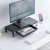 モニター台（机上台・幅59cm・引き出し・USBハブ・USB A×4・高さ2段階調整・モニター下収納・A4収納対応・ブラック）