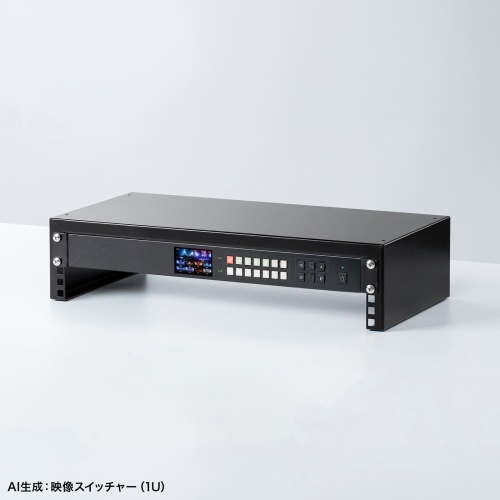 19インチマウント卓上ラック（2U・奥行250mm・EIA規格準拠・スタッキング対応・配信/音響機器収納用）