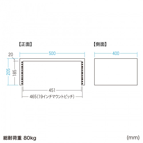 19インチマウント卓上ラック（4U・奥行400mm・EIA規格準拠・スタッキング対応・配信/音響機器収納用）