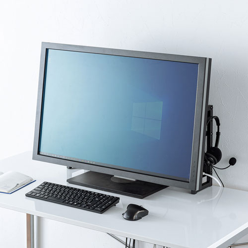 ディスプレイ裏収納ラック（モニター裏収納・棚・配線・ルーター・幅60cm・27～30インチ）