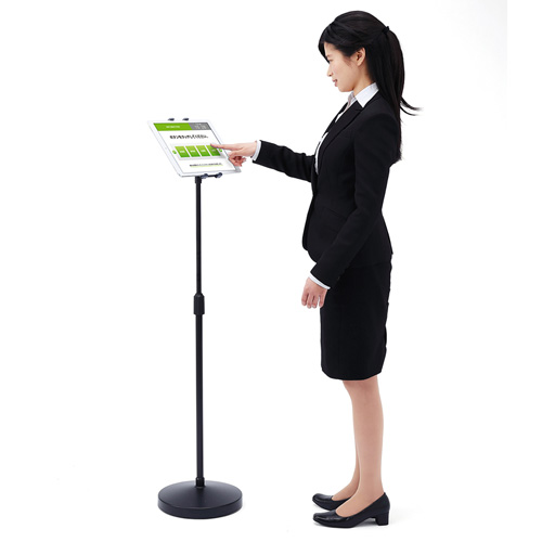 iPad・タブレットスタンド（7～13インチ対応・高さ可変機能付き） MR-TABST12 サンワサプライ