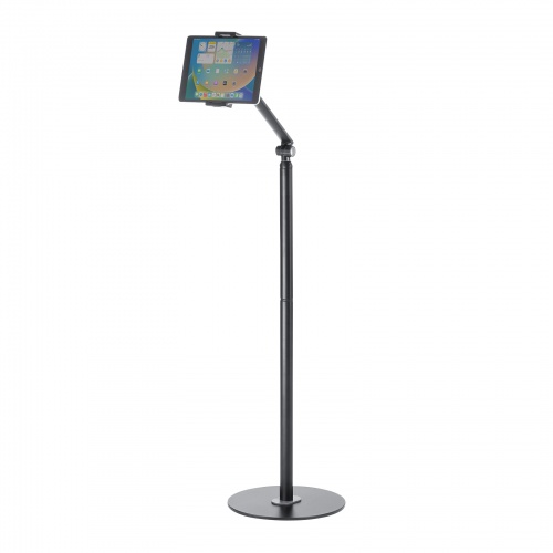 タブレット用フロアスタンド（アーム式・角度・高さ・回転調整可能・デジタルサイネージ・ブラック） MR-TABST21BK サンワサプライ