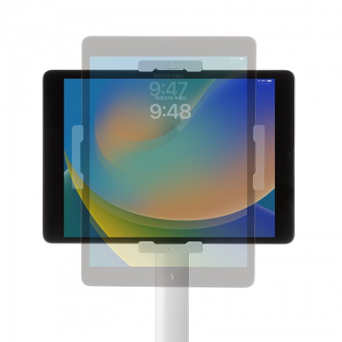 タブレット用フロアスタンド（アーム式・角度・高さ・回転調整可能・デジタルサイネージ・ホワイト） MR-TABST21W サンワサプライ