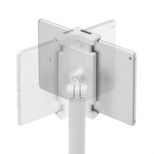 タブレット用フロアスタンド（アーム式・角度・高さ・回転調整可能・デジタルサイネージ・ホワイト） MR-TABST21W サンワサプライ