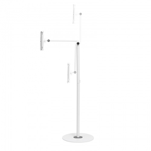 タブレット用フロアスタンド（アーム式・角度・高さ・回転調整可能・デジタルサイネージ・ホワイト） MR-TABST21W サンワサプライ