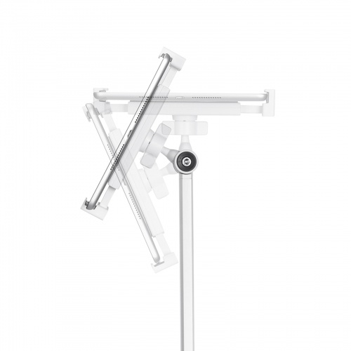 タブレット用フロアスタンド（アーム式・角度・高さ・回転調整可能・デジタルサイネージ・ホワイト） MR-TABST21W サンワサプライ