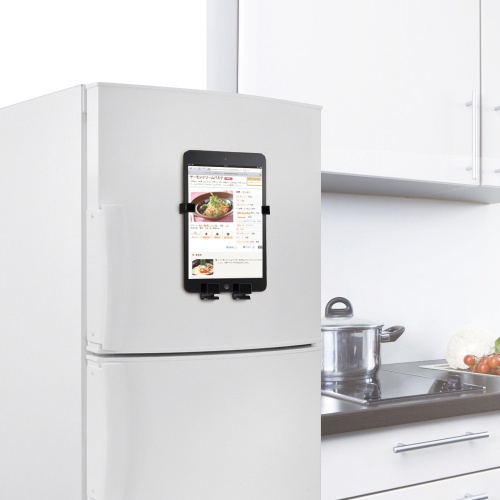 iPad・タブレットホルダー（7～11インチ・厚さ15mmまで・ブラック）