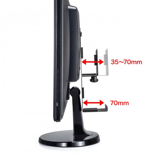 モニター裏VESAマウント取付け 小型PC HDDホルダー（2段・キズ防止ウレタンパッド付）