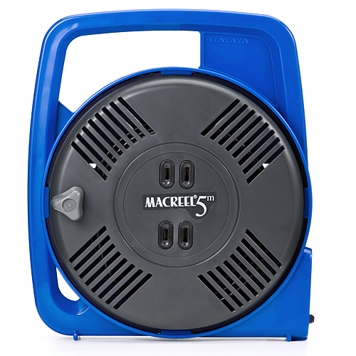 電源コードリール 小型 屋内用（5m・マックリール・ハタヤ製） MS-5-B