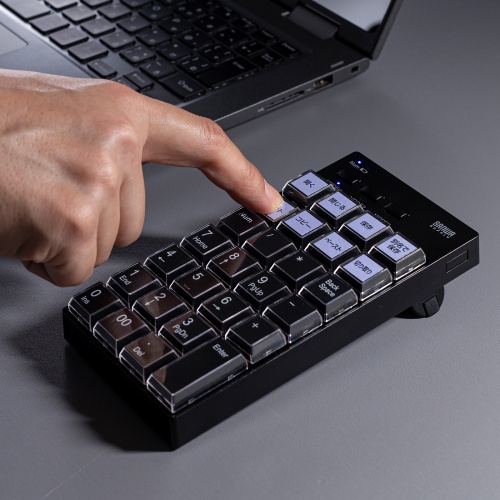 プログラマブルテンキー（無線・Bluetooth・左手デバイス・ショートカット・自作・キー割付・27キー・DTM・CAD・オンライン配信）