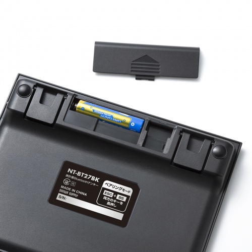 Bluetoothテンキー（静音・Excel・ショートカット・単四電池1本・連続動作時間240時間・パンタグラフ・チルトスタンド搭載・ドライバ不要・ブラック）