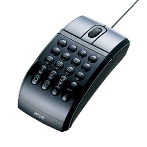 サンワサプライ】USB光学マウスにテンキーがついた1台で2役のテンキー