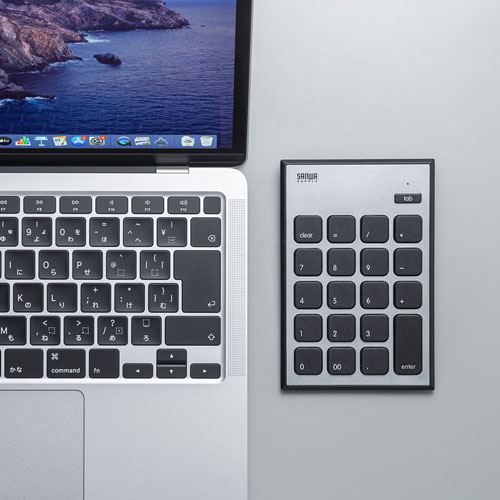 Bluetoothテンキー （MAC用・静音）NT-MBT23BK サンワサプライ