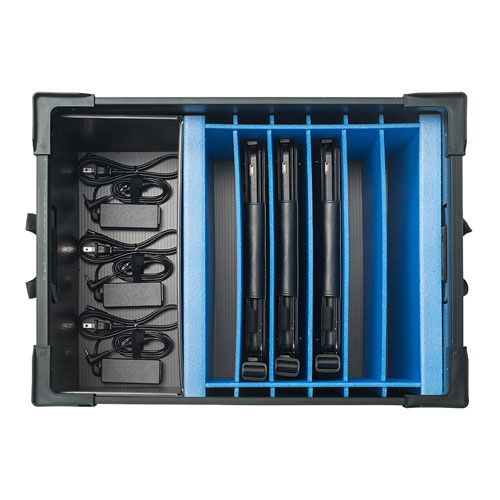 プラダン収納ケース(タブレット・ノートPC・6台収納・スリット入り)