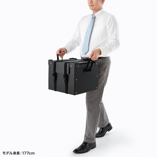 タブレット・ノートパソコン保管庫（蓋・ベルト付き・収納庫・収納ボックス・10台収納・学校やオフィスで一括管理・プラダン製）