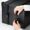 タブレット・ノートパソコン保管庫（蓋・ベルト付き・収納庫・収納ボックス・10台収納・学校やオフィスで一括管理・プラダン製）
