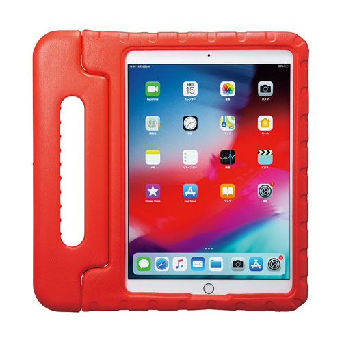 iPad Air  2019 ケース（衝撃吸収ケース・ハンドル付き・レッド）