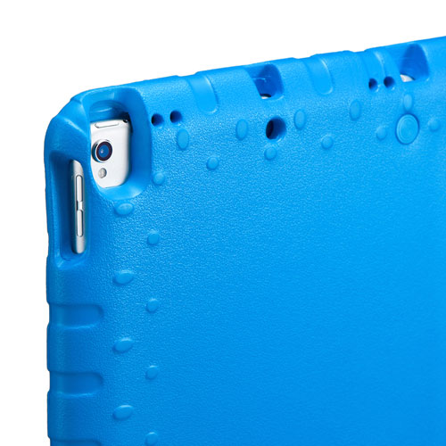 タブレットケース(iPad 10.2インチ用・第7世代・衝撃吸収・セミハード・子供用・ハンドル・ブルー)