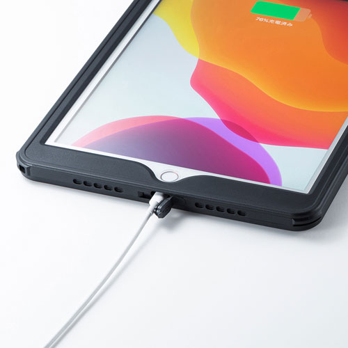 タブレットケース（iPad 10.2インチ用・耐衝撃・防水・防塵・リングスタンドつき）