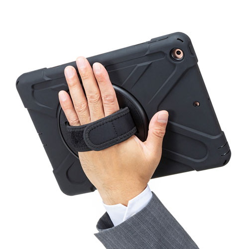 タブレットケース（10.2インチiPad・耐衝撃・ハンドルつき・スタンドつき・ショルダーベルト付き）