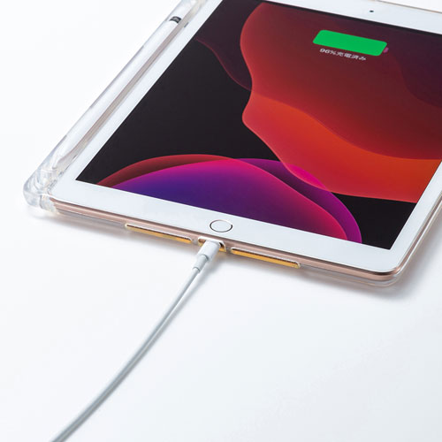 タブレットケース(10.2インチiPad・クリア・ソフトカバー・Apple