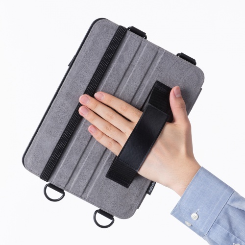 iPad Pro ケース（ケース・スタンド機能・ショルダーベルト・ハンドベルト・ペンホルダー・ブラック・iPad Pro 11インチ（M4/2024））