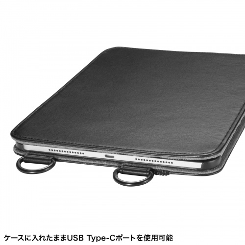 iPad Pro ケース（ケース・スタンド機能・ショルダーベルト・ハンドベルト・ペンホルダー・ブラック・iPad Pro 11インチ（M4/2024））