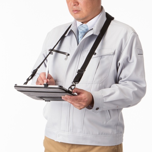 iPad Pro ケース（ケース・スタンド機能・ショルダーベルト・ハンドベルト・ペンホルダー・ブラック・iPad Pro 11インチ（M4/2024））