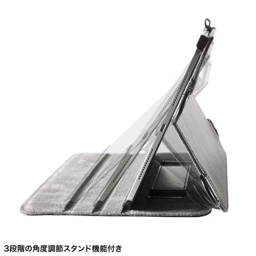 iPad Pro ケース（ケース・スタンド機能・ショルダーベルト・ハンドベルト・ペンホルダー・ブラック・iPad Pro 11インチ（M4/2024））