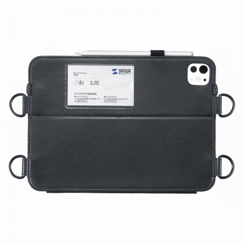 iPad Pro ケース（ケース・スタンド機能・ショルダーベルト・ハンドベルト・ペンホルダー・ブラック・iPad Pro 11インチ（M4/2024））