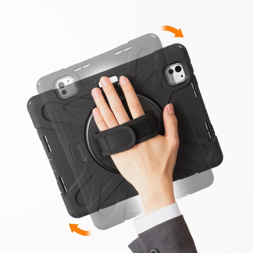 iPad Pro ケース（耐衝撃・ハンドル・スタンド・ショルダーベルト・タッチペン収納・iPad Pro 11インチ（M4/2024））