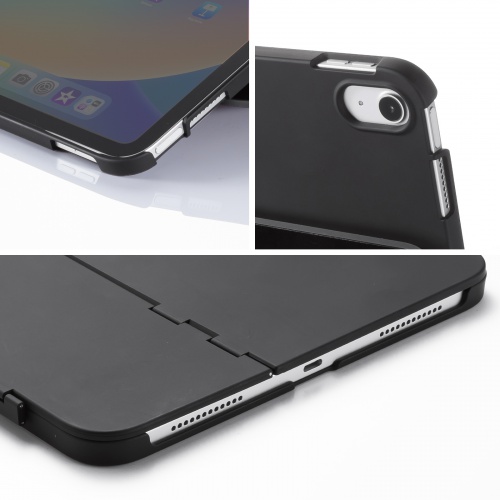 iPad10.9インチ ハードケース（Apple 第10世代iPad 10.9インチ対応・スタンド機能付き・ブラック）