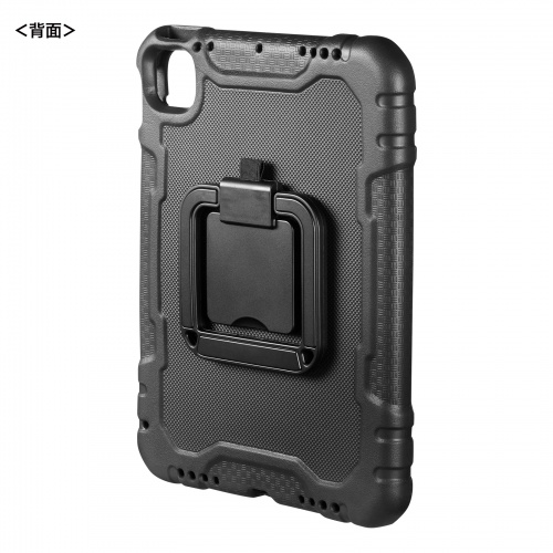 iPad 10.9インチ 第10世代専用 衝撃吸収セミハードケース（耐衝撃・充電可能・スタンド・ペンホルダー付き・ブラック・子供・学校・法人）