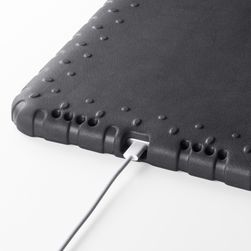 iPad10.9インチ 衝撃吸収ケース(Apple 第10世代iPad 10.9インチ対応・ハンドル・Apple Pencil収納ポケット付き・ブラック）