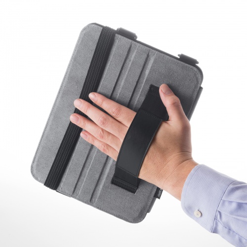 iPad10.9インチ ショルダーベルトケース（Apple 第10世代iPad 10.9インチ対応・スタンド機能付き・ブラック）