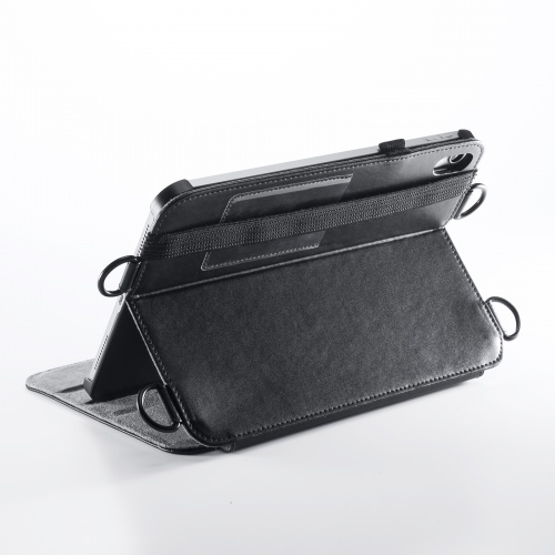 iPad10.9インチ ショルダーベルトケース（Apple 第10世代iPad 10.9インチ対応・スタンド機能付き・ブラック）